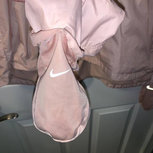 Nike Women's Storm Fit Running Jacket Size XXL 2XL Pink Mittens Hood Full Zip - Picture 5 of 11